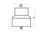 Переход литой длинный PN10 SDR17 PE100 D75X63